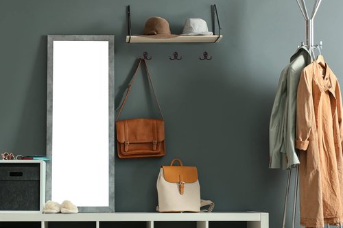 Design House Coat Hooks, Double Prong Hooks, Wall-Mounted, Steel Construction, Bath Robe & Towel Hooks, Oil Rubbed Bronze, 5-Pack, 2.86 in. W x 1.65 in. H x 0.98 in. D, 207738