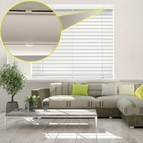 Blind Clips, 2 Inch Clear Valance Clips for Wood or Faux Wood Horizontal Blinds Valance（12 Pcs）
