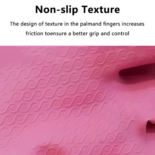 KINGFINGER Rubber Latex-Free Waterproof Dishwashing Gloves,2 Pair Medium Long Cuff Flock Lining Household Cleaning Gloves