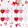 Whaline 12Pcs Valentine's Day Shower Curtain Hooks Decorative Heart Resin Shower Rod Rings Heart-Shaped Anti Rust Curtain Hanger Hooks for Living Room Bedroom Bathroom Decor