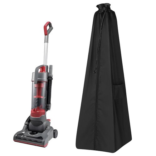 MUTUSHI Upright Vacuum Cleaner Storage Bag Household Sweeper Cleaner Protective Dust Bag Stand Vacuum Cleaner Pouch 15" L x 15" W x 48.5" H Black Only Cover