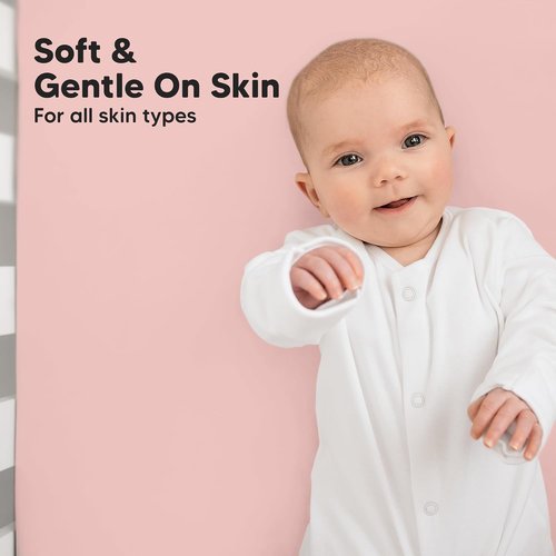 KeaBabies 2-Pack Baby Crib Sheets - Soft & Cozy Viscose Bamboo Fitted Mattress Covers | 52x28 (Rose)