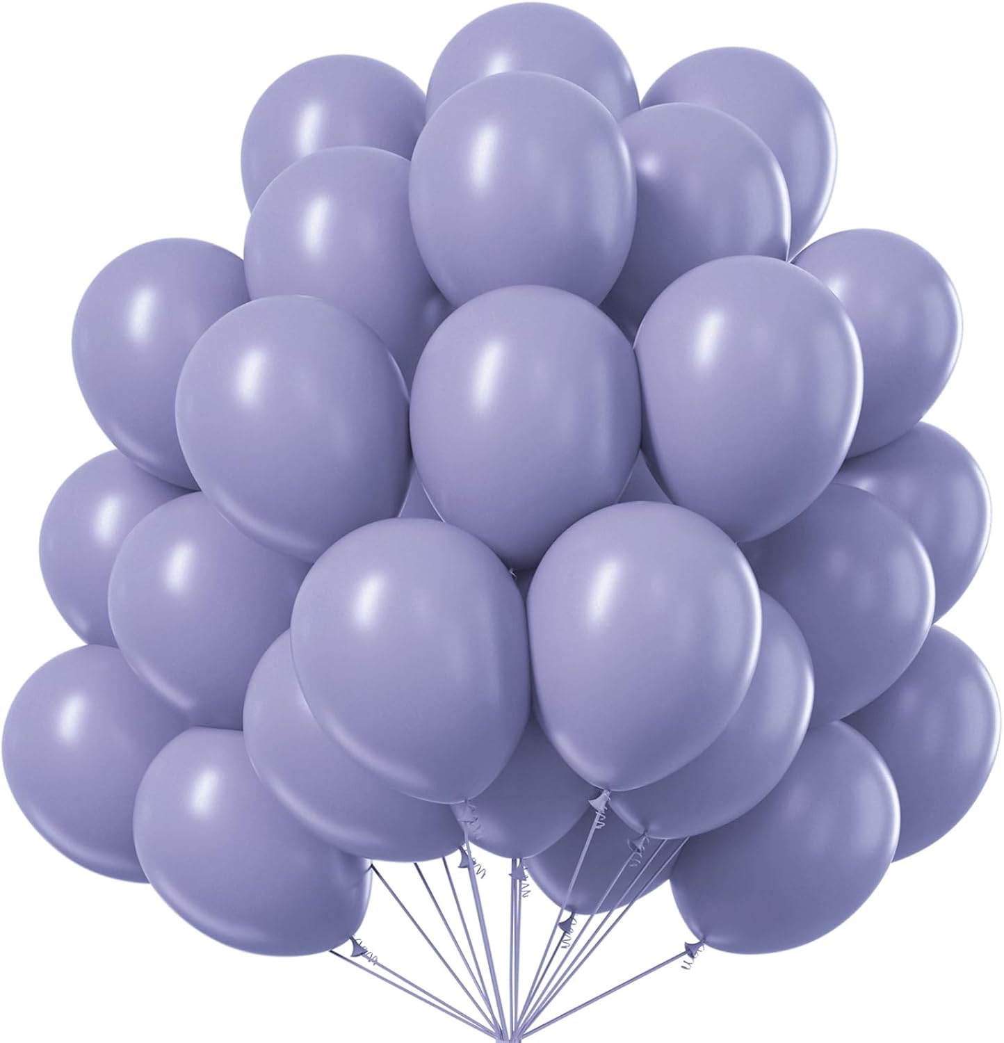 PartyWoo Dusty Blue Balloons - 100pcs 12 Inch Latex for Baby Showers & Celebrations | Boho Purple & Lavender