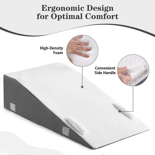 Hapiclody Leg Elevation Pillow for After Surgery – Adjustable Height Knee Surgery Recovery Leg Support Pillow, Designed for Knee Replacement Recovery, Double Legs Elevating Wedge