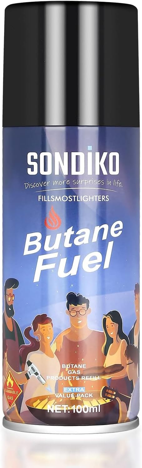 Sondiko Butane Torch - Premium Refillable Kitchen Torch Kit with Fuel Refill for Cooking & Soldering