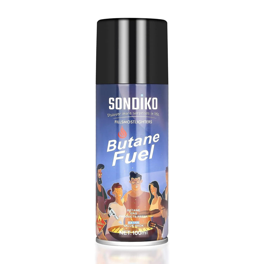 Sondiko Kitchen Torch - Butane Refillable Blow Torch for BBQ & Crème Brûlée | Sleek Black Design