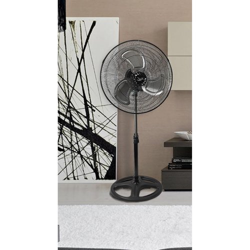 Vie Air 18 Inch Industrial Heavy Duty Pedestal Oscillating Metal Stand Fan, Black