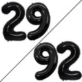 GOER 29 Inch Jumbo Number Balloons - 29th Birthday Party Decorations | Black Foil Helium Balloons