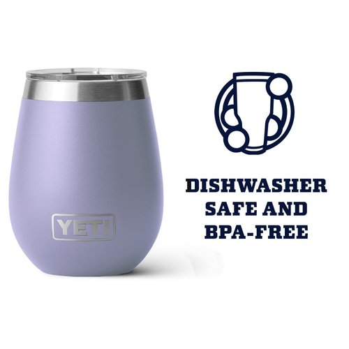 YETI Rambler 10 oz Wine Tumbler, Vacuum Insulated, Stainless Steel with MagSlider Lid, Cosmic Lilac