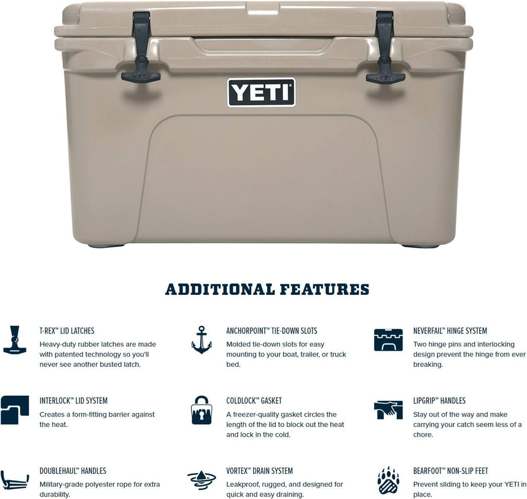 YETI Tundra 45 Cooler - Durable Insulated Design for Outdoor Adventures | Perfect Size for Camping