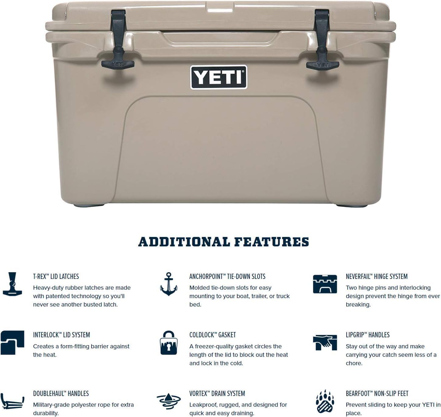 YETI Tundra 45 Cooler - Durable Insulated Design for Outdoor Adventures | Perfect Size for Camping