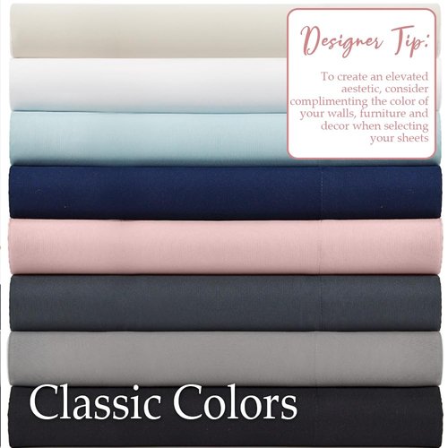 lalaLOOM Twin Bed Sheet Set, Soft Microfiber Hotel Luxury Bedding, Extra Deep Pocket, 3 Piece Sheets and Pillowcase Sets, Breathable Wrinkle, Fade Resistant, Machine Washable Linen, Charcoal Gray