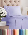 Comfy Twin Size 3 Piece Sheet Set by [Brand Name] - Breathable Cooling Bed Sheets - Ultra-Soft Lavender, Deep Pockets, Wrinkle-Free