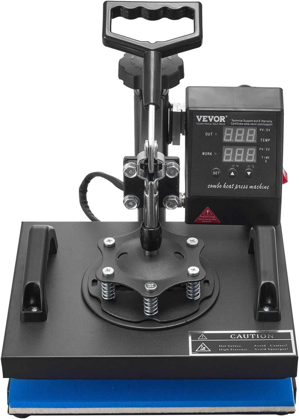 VEVOR Heat Press Machine - 12x10in Clamshell Sublimation Printer with Fast Heat-Up & Digital Control | Ideal for T-Shirts, Bags, and More