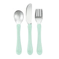 Green Sprouts® Stainless Steel & Sprout Ware® Kids' Cutlery, 12mo+, Plant-Plastic, Dishwasher Safe, Ergonomic, Tested for Hormones - Light Sage
