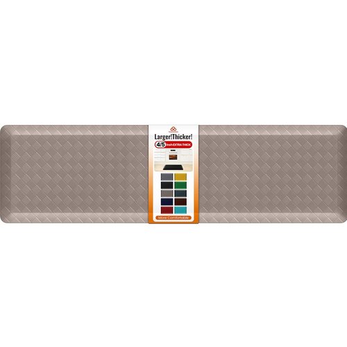 TranquilMoments 4/5 Inch Extra Thick Kitchen Mats for Floor,Non Slip Anti Fatigue Kitchen Rugs,Waterproof Stain Resistant Sink Mat,Cushioned Standing and Comfort Mats for Office (17"x60" Khaki)