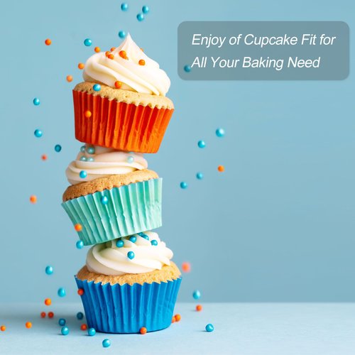 HARFINGTON 100 Count Cupcake Liners Soccer Cupcake Cups Standard Size Muffins Liners Papers Baking Cups Wrappers Greaseproof for Party Wedding Birthday