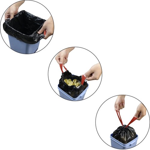 Teyyvn 1.2 Gallon Small Drawstring Trash Bags, Black, 108 Counts