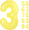 Yellow 3 Balloon | 40-Inch Number Balloon for 3rd Birthday Decorations - Perfect for Kids & Women Parties