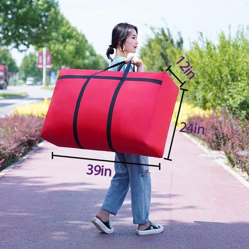 HikooLSS Christmas Tree Storage Bag - Heavy Duty 600D Oxford Fabric | 4Ft/5Ft Red Holder (39" X 12" X 24")