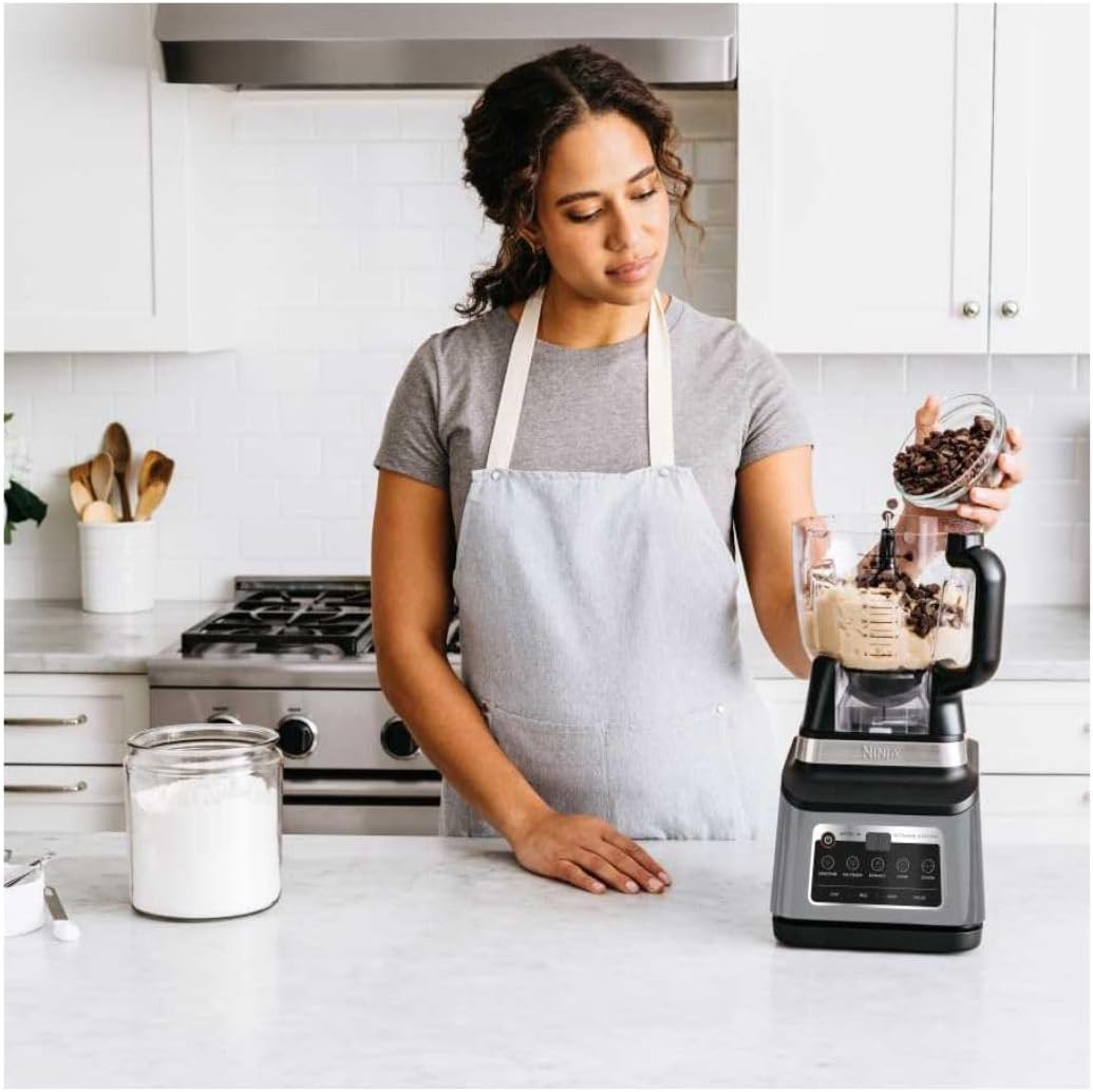 Ninja BN801 Professional Plus Kitchen System - 1400W Auto IQ Blender | Gray (Renewed)