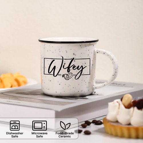 JOVGANK Wedding Gifts for Couples 2026, Wifey Hubby Mugs Set of 2 Coffee Mug 10 Ounce, Bridal Shower Gift, Mr and Mrs Coffee Mug Set, Couples Gift for Bride Groom, Valentine's Day Gifts