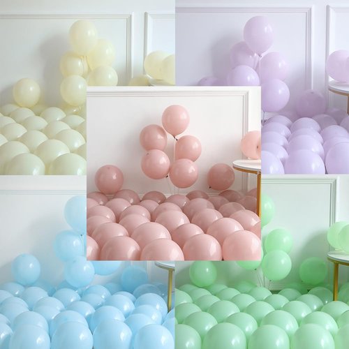 Tea Party Decorations 26Pcs Macaron Balloons with LETS PARTEA Foil Balloon Banner, Teacups andTeapot Hanging Swirls for Floral Spring Birthday Mother's Day Talking Tables Tea Party Supplies