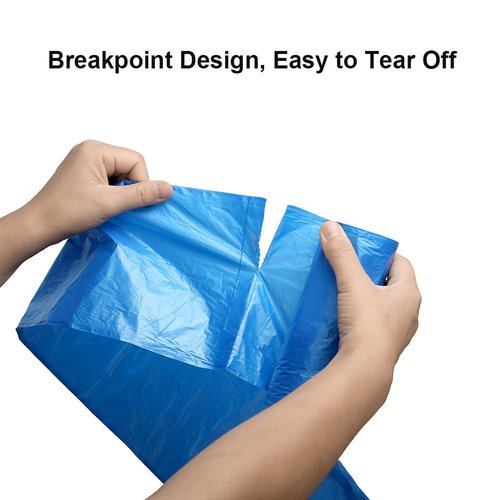 Compostable Trash Bags, 13-15 Gallon Biodegradable Trash Bags Recycled Garbage Bags Unscented Wastebasket Liners for Kitchen Office(75 Counts, Blue)