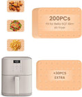 Bella 230PC Air Fryer Paper Liner - Perforated Food Grade Parchment Sheets for Easy Cleanup | Non-Stick, 6Qt
