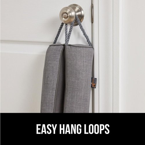 GORILLA GRIP Door Draft Stopper for Bottom of Doors, Sweep Weather Stripping Seal Noise, Cold Air Blocker, Soundproofing, Warmth Sealer, Easy Install Gap Filler, Home Essentials, 32 Inch, Gray