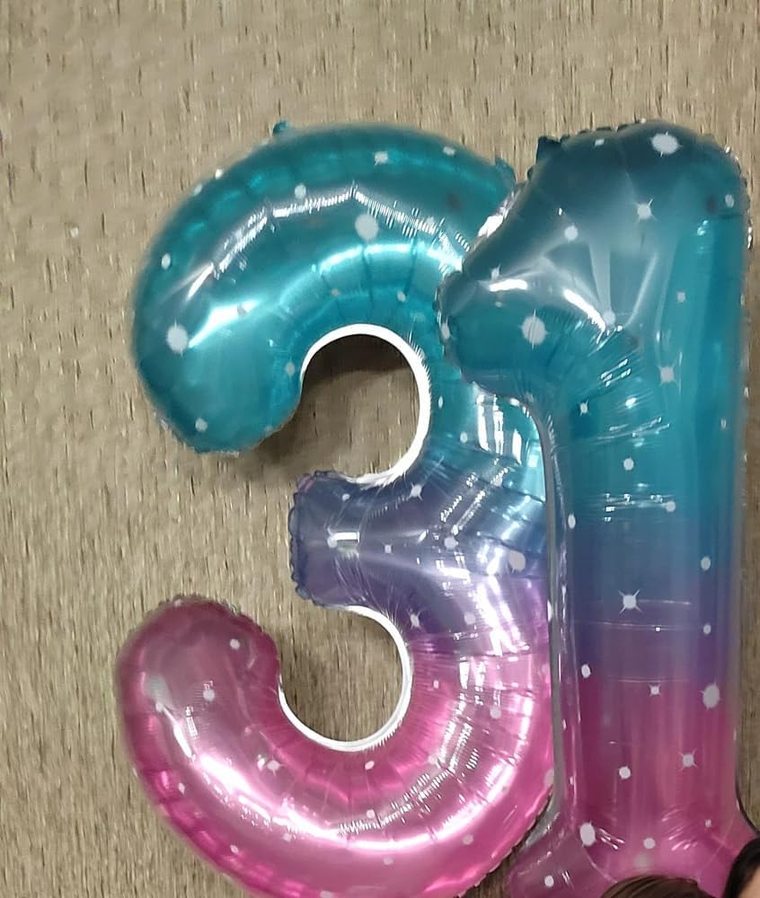 Starry Sky 8 Balloon - 40 Inch Number Balloon for 8th Birthday Decorations | Perfect for Girls' Parties