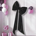 Skiennix Large Coquette Bow - Giant Backdrop Decoration for Weddings & Parties | 24x47 Inch (Black)