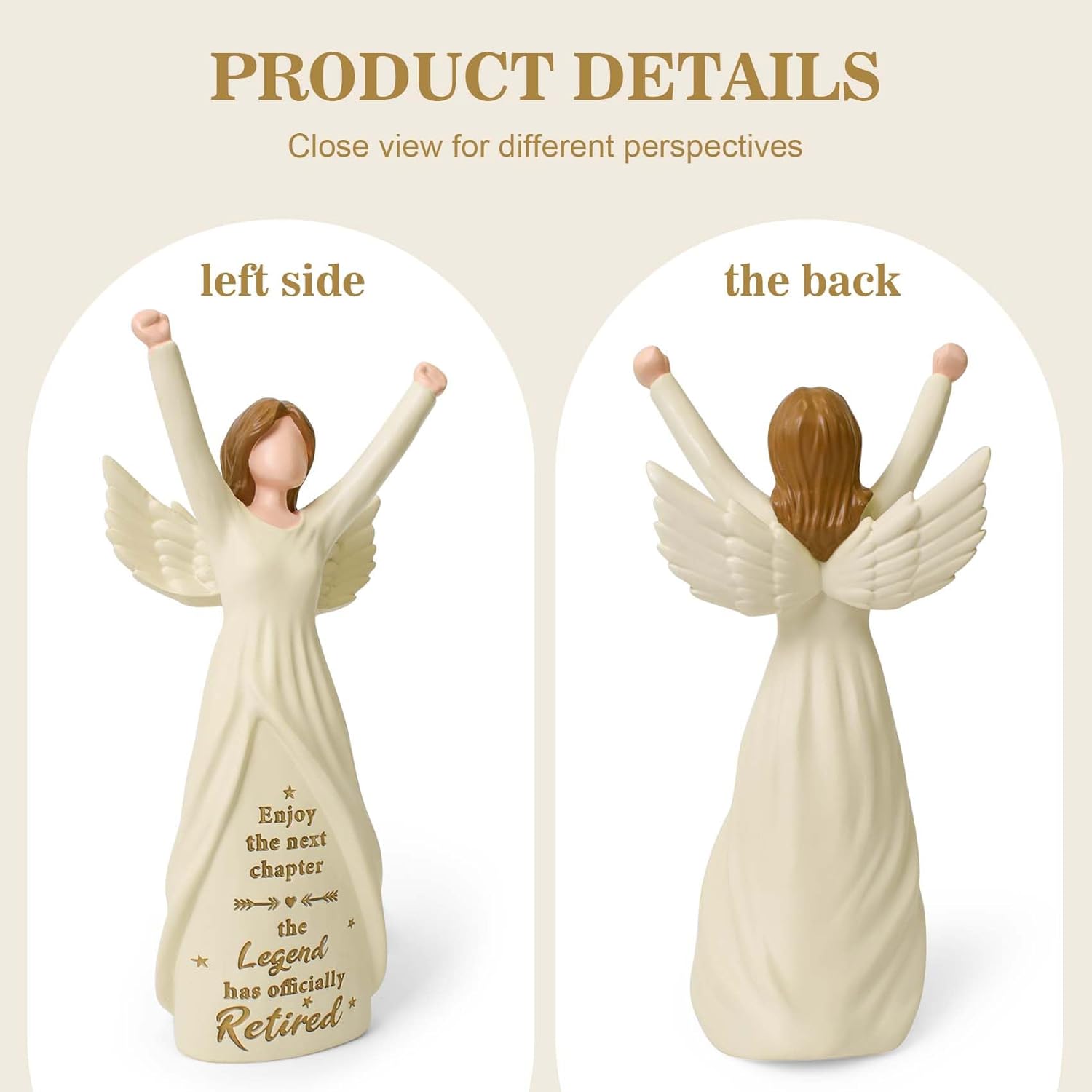 Regine Switzerland Retirement Gift - 7.5” Retired Angel Figurine | Perfect for Women, Coworkers & Friends