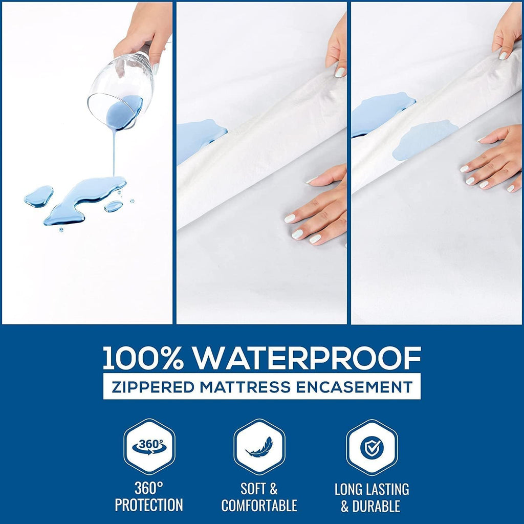 Utopia Bedding Mattress Protector - 100% Waterproof & Bed Bug Proof | Twin XL Size, Pack of 4