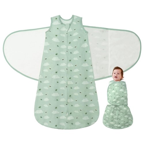 LILBESTIE Baby Swaddle Sleep Sack, 1.0 Tog New-Parent-Friendly Swaddle for Newborns & infant 0-6 Months Baby Wearable Blanket Reduce Startle Reflex, Newborn Boys Girls Registry Essentials