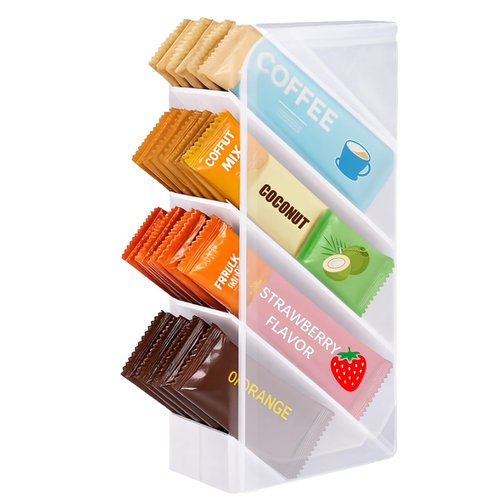 Drink Packet Organizer, Acrylic Water Packets Organizer, Drink Mix Organizer, Water Packet Holder for Hydration Multiplier Electrolyte Powder Storage Kitchen Stationery