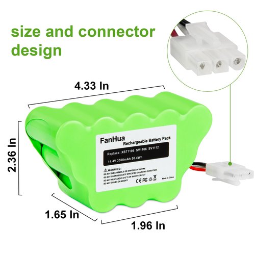 Fanhua XBT1106 Battery Replacement for Shark SV1106 SV1107 SV1100 SV1112 Freestyle Rotator Cordless Stick Vacuum Cleaner, 14.4V 3.5Ah Ni-Mh Shark Batteries