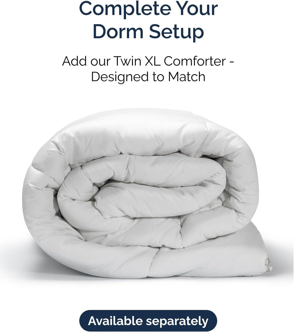 Skiennix Extra Deep Twin XL Sheet Set - 4-Piece Breathable Cooling Bedding - Soft, Wrinkle-Free White