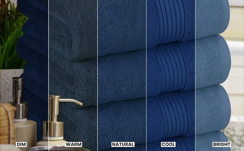 Utopia Towels Luxurious Bath Towels Set, 27 x 54 Inches 100% Ring Spun Cotton, 4 Pack Navy Blue