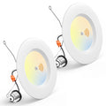 Amico 2 Pack 5/6 inch Motion Sensor Recessed Light, 12.5W=100W, 950LM, 2700K/3000K/4000K/5000K/6000K Selectable, LED Retrofit Can Lights, IC Rated - ETL & FCC, White
