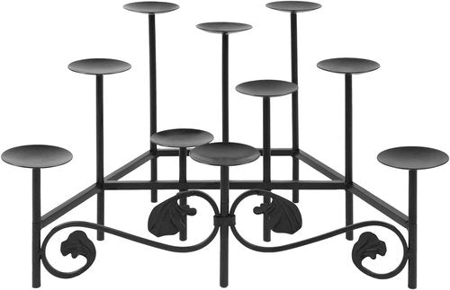 Minuteman International Wrought Iron Cathedral Fireplace Candelabra - Elegant Hearth Decor