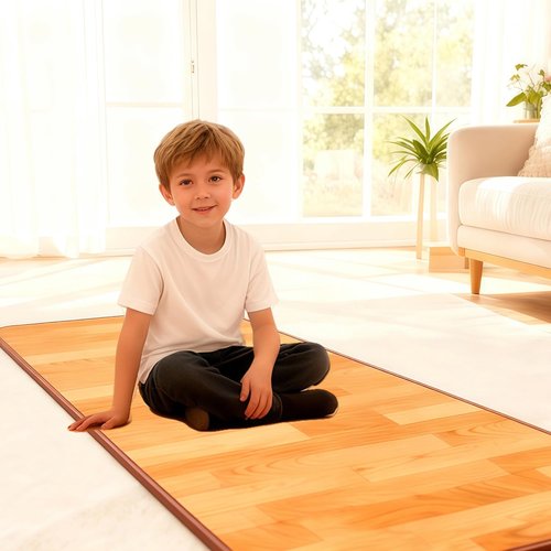 Heated Floor Mats, Heated Floor Carpet, Electric Heated Rug with Adjustable Temperature 12 Hour Timer, Radiant Floor Heater, for Yoga/Indoor/Under Desk (20x39 Inch/50x100 cm)