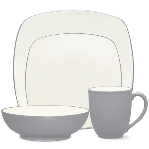 Noritake Colorwave Slate 4-Piece Square Place Setting, Service for 1