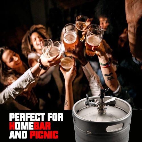 Sankey D Keg Coupler with Adapter and Ball Lock Disconnect Set Standard Type Kegerator Kit Keg Taps for Beer used for Keg Kegging Beer Tower by PERA