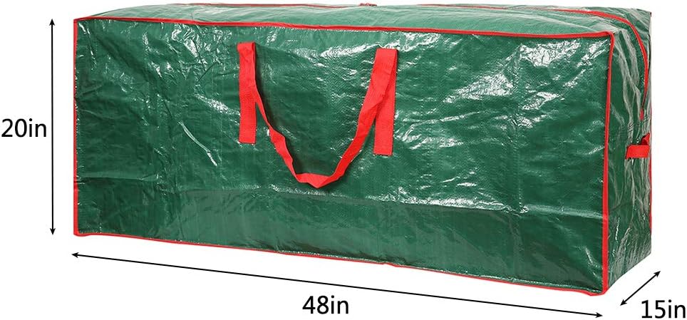 Sattiyrch Christmas Tree Storage Bag - Waterproof Protection for Up to 7.5 ft Trees | Durable Handles & Dual Zipper (Green)