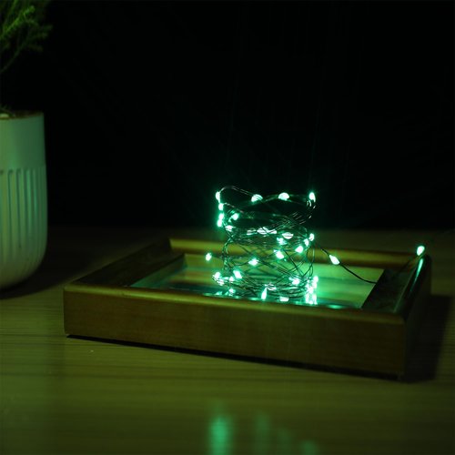 Beingreat 2 Pack USB Plug-in Fairy Lights, 33ft 100 Mini LED String Lights with Black Green Wire for Bedroom Wedding St. Patrick's Day Christmas Party DIY Crafting, Green