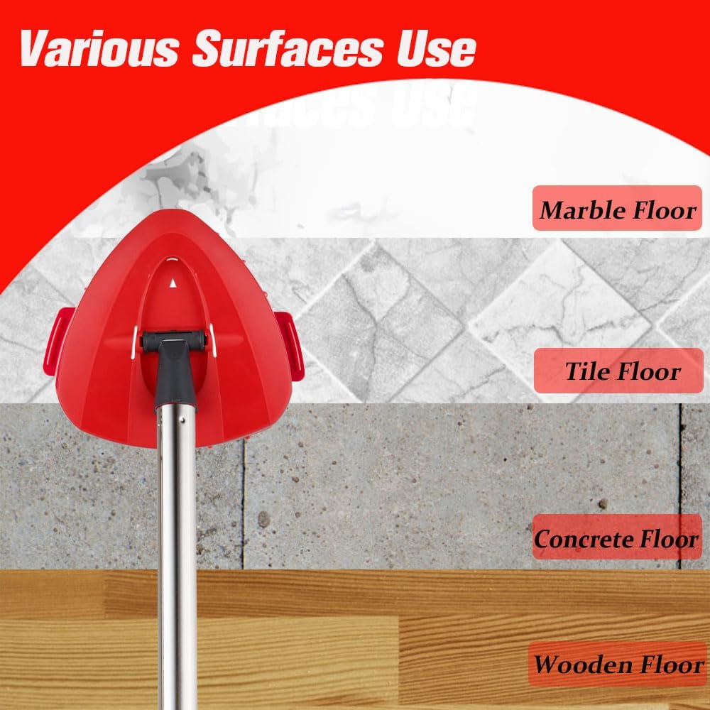 ANREKEYH Scrub Brush - Compatible Replacement for O Cedar Spin Mop | Triangle Floor Scrubber Head for Kitchen & Bathroom