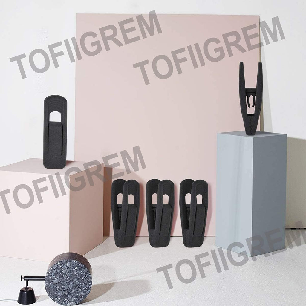 TOFIIGREM Black Velvet Hangers - 40 PCS Clips for Pants, Skirts & Suits | Durable & Non-Slip Design