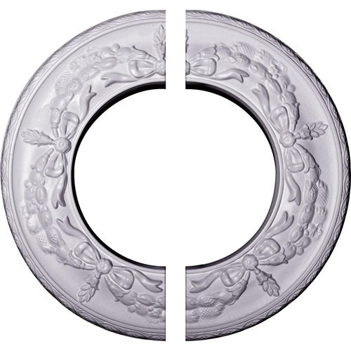 Ekena Millwork CM13SA2 13 1/4"OD x 7 1/8"ID x 7/8"P Salem Ceiling Medallion, Fits Canopies up to 7-1/8", 2 Piece