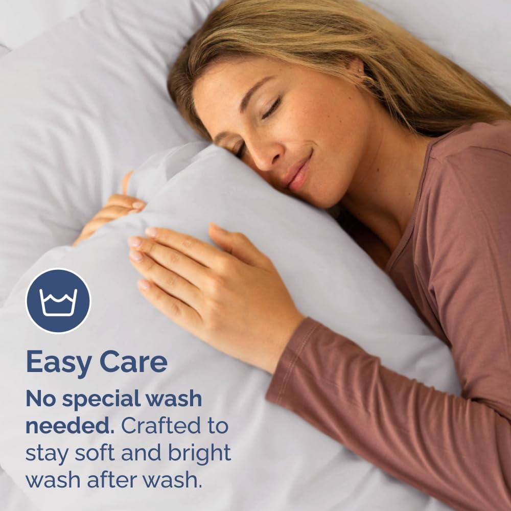 Skiennix Body Pillowcases Set of 4 | Soft, Breathable 20x54 Long Pillow Covers - Fade-Free & Machine Washable - French Grey